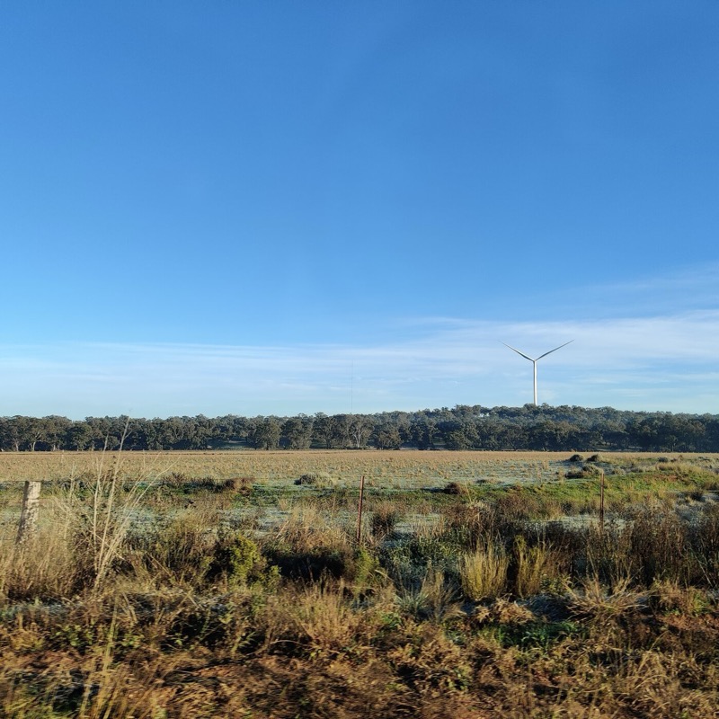 Cropping and remnant woodland at wind farm, central west NSW